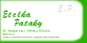 etelka pataky business card